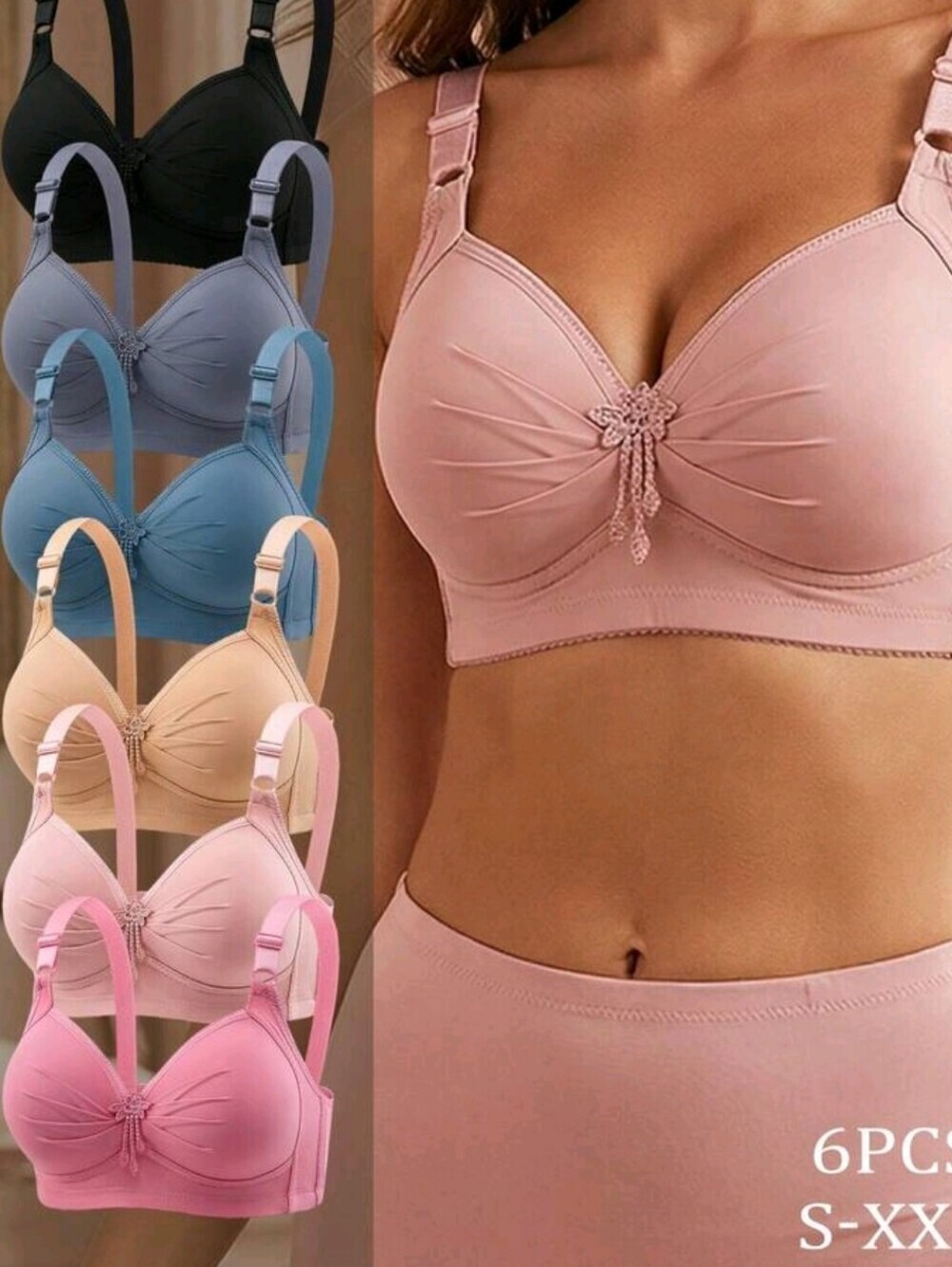 Miracle Support Wireless Bras - 6-Pack